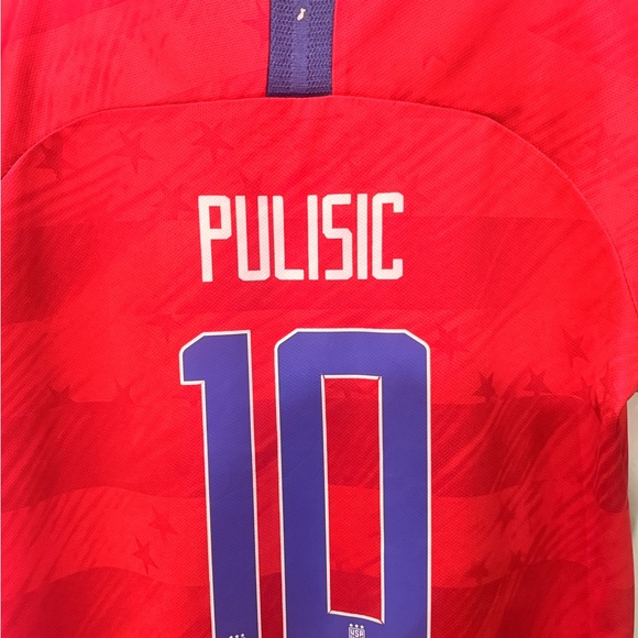 Nike 2019 Team USA Vaporknit #10 Christian Pulisic Jersey Size Youth Small - Picture 5 of 5